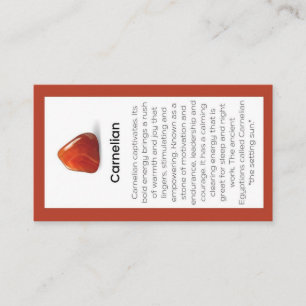 Carnelian Crystal Meaning Juwelier Display Card Visitenkarte