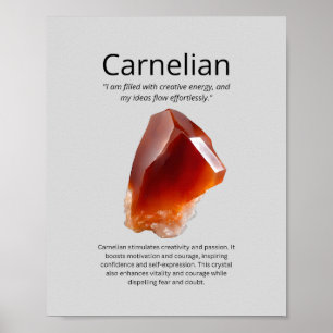 Carnelian Crystal Meaning Poster