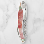 Carnelian in Agate Print Corkschraube Kellnermesser (Rückseite)