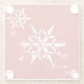 Carnelian Red Snowflake Glass Untersetzer (Rückseite)