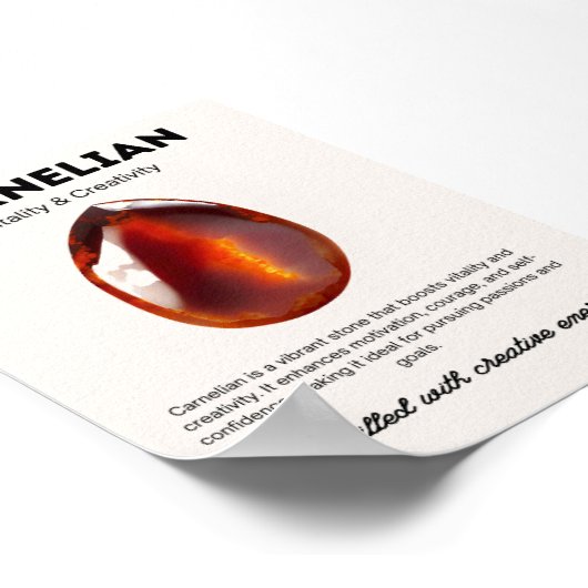 Carnelian Stone Crystal Poster (Ecke)
