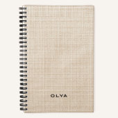 Carnet Beige Aesthetic - Minimalist Notizblock (Vorderseite)