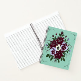 Carnet de Notes Botanique - Roses et Pensées Notizblock