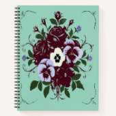 Carnet de Notes Botanique - Roses et Pensées Notizblock (Vorderseite)