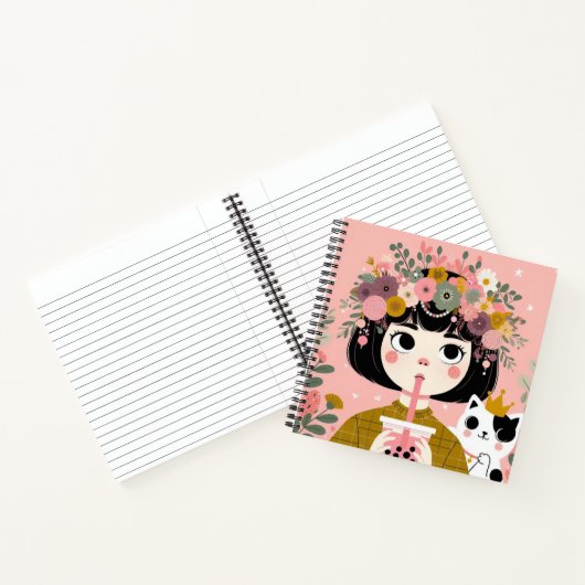 Carnet de notes “La petite fille au bubble tea“ Notizblock (Innenseite)