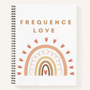 Carnet Frequence Love mit Regenbogen Notizblock