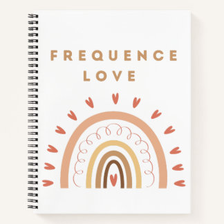 Carnet Frequence Love mit Regenbogen Notizblock