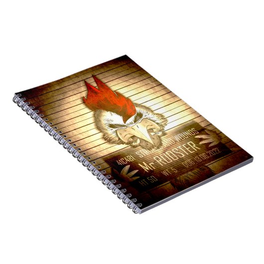 Carnet Mr. Rooster Vintage Notizblock (Rechte Seite)