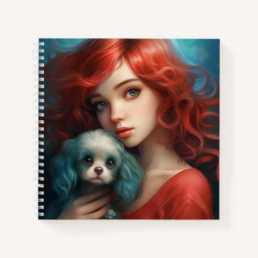 Carnet-Tochter und Hund -3 Notizblock (Vorderseite)