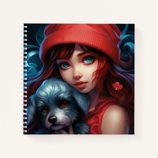 Carnet-Tochter und Hund -5 Notizblock (Vorderseite)