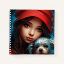 Carnet-Tochter und Hund -6 Notizblock