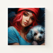 Carnet-Tochter und Hund -6 Notizblock (Rückseite)