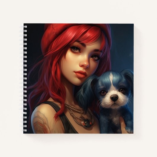Carnet-Tochter und Hund -7 Notizblock (Vorderseite)
