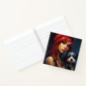 Carnet-Tochter und Hund -7 Notizblock (Innenseite)