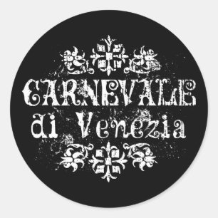 Carnevale di Venezia Runder Aufkleber