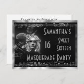 Carnival 16 . Geburtstag Einladungspostkarte (Vorne/Hinten)