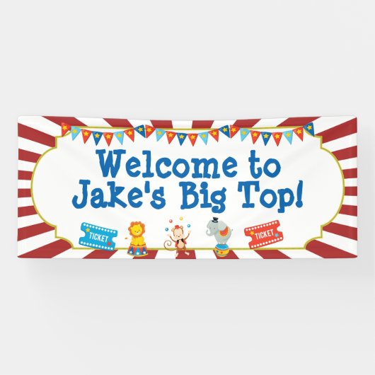 Carnival Birthday Banner Circus Birthday Party (Horizontal)