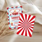 Carnival Birthday Invitation, Circus Invitation  Einladung