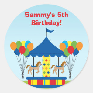 Carnival Birthday Party Fevor-Aufkleber Runder Aufkleber