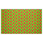 CARNIVAL - Blume mit roter Geometrie auf grüner Bl Stoff (Fat Quarter (45,7 x 55,9 cm))