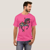 Carnival Carousel Horse Carousel Unicorn Small Blu T-Shirt (Vorne ganz)