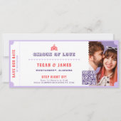 Carnival Circus Amusement Park Save The Date Photo Einladung (Vorderseite)