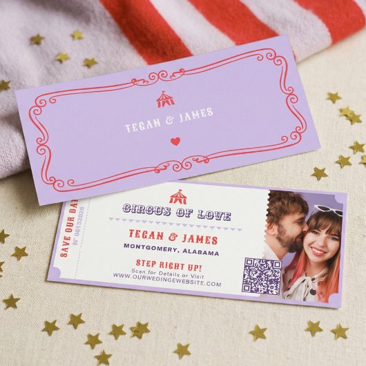 Carnival Circus Amusement Park Save The Date Photo Einladung