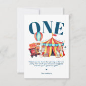 Carnival Circus Big Top Blue Vielen Dank Karte (Vorderseite)