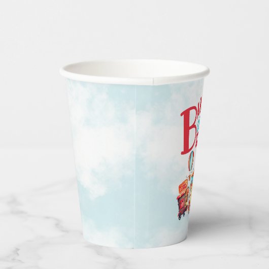 Carnival Circus Blue Baby Dusche Pappbecher (Rechts)