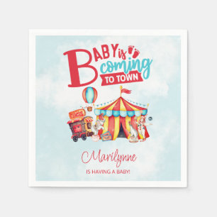 Carnival Circus Blue Baby Dusche Serviette
