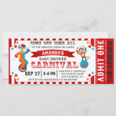 Carnival Circus Festival Kinderdusche Einladung (Vorderseite)