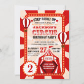 Carnival Circus Festival Kindergeburtstag Party Einladung (Vorderseite)