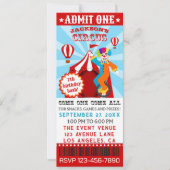 Carnival Circus Festival Kindergeburtstag Party Einladung (Vorderseite)