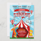 Carnival Circus Festival Kindergeburtstag Party Einladung (Vorderseite)