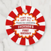 Carnival Circus Festival Kindergeburtstag Party Geschenkanhänger (Rückseite)