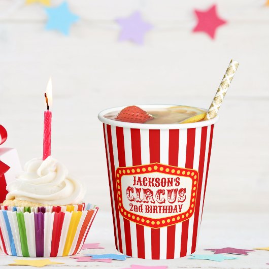 Carnival Circus Festival Kindergeburtstag Party Pappbecher