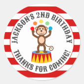 Carnival Circus Festival Kindergeburtstag Party Runder Aufkleber (Vorderseite)