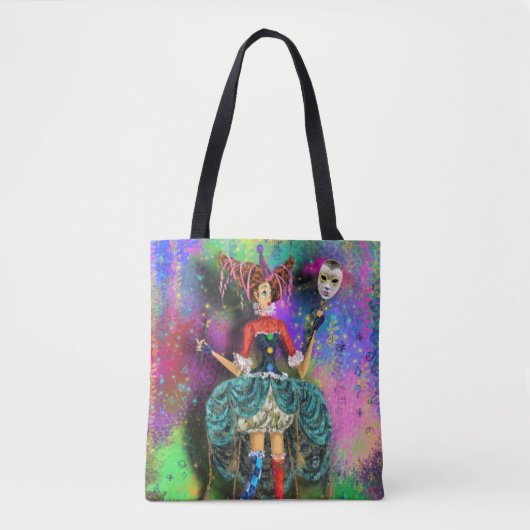 Carnival Clown Joker Jester Tote Bag Tasche (Vorderseite)