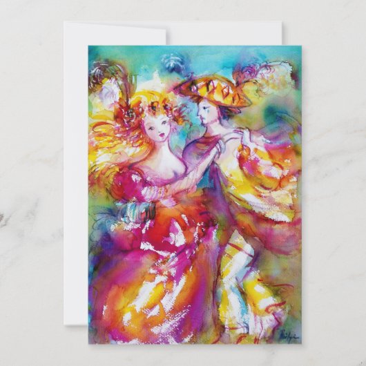 CARNIVAL DANCE 2, lebhaft rosa blau Ankündigung (Vorderseite)