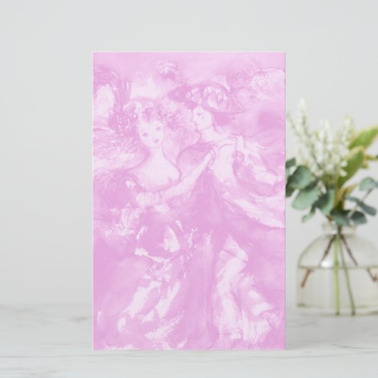 CARNIVAL DANCE 2,sanftes antikes Rosa Briefpapier (Stehend Vorderseite)