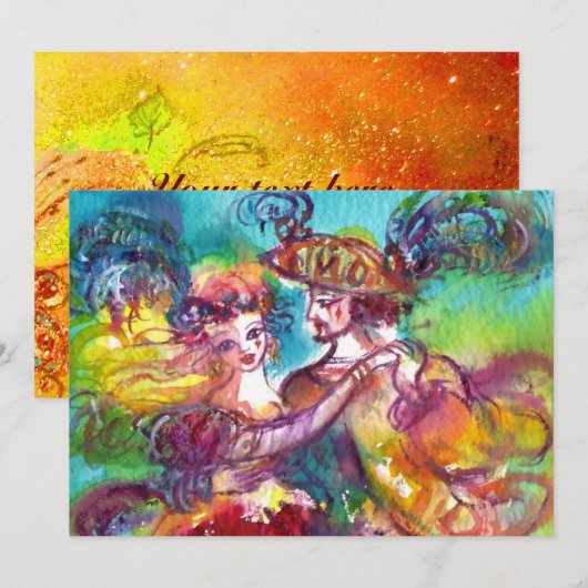 CARNIVAL DANCE , lebendige, rosa, blau-gelbe Glitz (Vorne/Hinten)