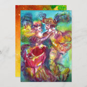 CARNIVAL DANCE , lebendige, rosa, blau-gelbe Glitz (Vorne/Hinten)