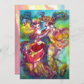 CARNIVAL DANCE, lebhaft rosa, blau-gelb Ankündigung (Vorne/Hinten)