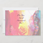 CARNIVAL DANCE , lebhafte, blau-gelbe Rosa Rose Ankündigung (Rückseite)