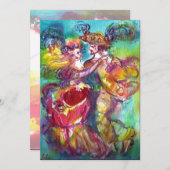 CARNIVAL DANCE , lebhafte, blau-gelbe Rosa Rose Ankündigung (Vorne/Hinten)