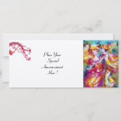 CARNIVAL DANCE Lebhafte, blaurote blüh Einladung (Rückseite)