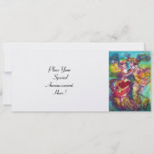 CARNIVAL DANCE Lebhaftes, blaues blühend Eis Einladung (Rückseite)