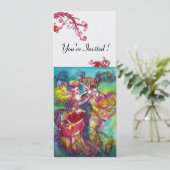 CARNIVAL DANCE Lebhaftes, blaues blühend Eis Einladung (Stehend Vorderseite)