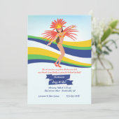 Carnival Dancer Mardi Gras Einladung (Stehend Vorderseite)