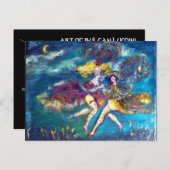 CARNIVAL DANCING IN DER NACHT EINLADUNGSPOSTKARTE (Vorne/Hinten)